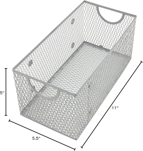 YBM Home Wire Mesh Storage Basket Organizer for CD and DVDs - 12 Pack - Image 2