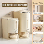 UFORU Rice Dispenser 23-25 LB,Airtight Rice Storage Container,Measuring Cup - Image 4