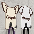 Personalized Dog Leash Holder, Custom Dog Ear Harness Wall Hanger Organizer with Name, Decorative Hooks for Leashes, Keys, Collars, Leash Rack Wall Mount for Entryway, Hallway, Gift for Pet Lovers by VINARTSVN