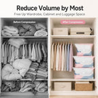 No Pump Vacuum Storage Bags for Bedding 3D Compression Jumbo Press and Seal for Clothes and Blankets Large Capacity Thickened Stereoscopic Saving Space 2026 New 3pc (Large) - Image 6