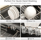 MAJALiS Expandable Dish Drying Rack Over Sink with Anti-Slip Grip - Image 6