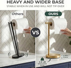 Hoimpro Hand Towel Holder Stand Bathroom Towel Bar Rack Countertop Gold - Image 4
