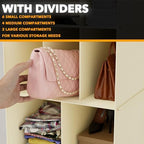 SpaceAid 2 Pack Hanging Closet Organizer and Storage with Dividers, 24 Compartments Hanging Shoe Shelves for Closet, Wardrobe, RV, Garment Rack - Beige - Image 4