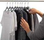 Simplify Slim Velvet Clothes Hangers | 50 Pack | Non-Slip | Shirts | Suit | Pants | Dresses | Garments | Closet Storage & Organization | Durable | Grey - Image 4