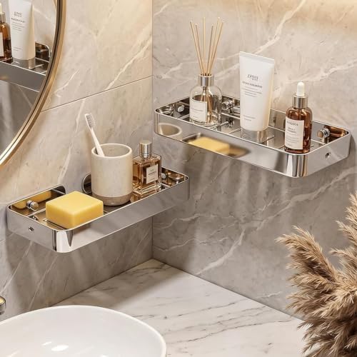 PureBox Shower Caddy 304 Stainless Steel 2 Pack 4.7x9 Bathroom Shelf by Unknown