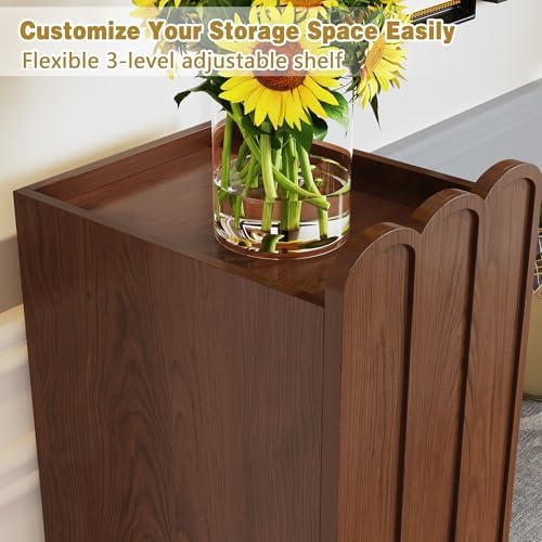 3More L-Shaped Entryway Shoe Bench with Cushioned Seat, Brown - Image 6
