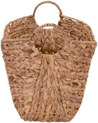 Household Essentials ML-4002 Tall Water Hyacinth Wicker Basket with Handles | Natural, Brown, Natural - Image 5