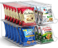 Sorbus Snack Organizer for Pantry, Clear Stackable Chip Bins (4 Pack) by Sorbus