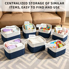 4 Pack Storage Baskets for Organizing, 11''Lx9''Wx8''H Woven Baskets for Storage Toys, Towels, Books, and Clothes, Cotton Rope Basket for Shelves with Handle - Image 6
