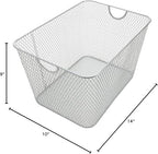 YBM HOME Wire Storage Baskets for Shelves, Cabinets, Pantry, Countertop, Open Mesh Storage Basket for Organizing Food Supplies, 2 Pack 14 x 10 - Image 2