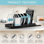 Golener Pots and Pans Organizer Under Cabinet - 22" Deep Expandable - Image 4