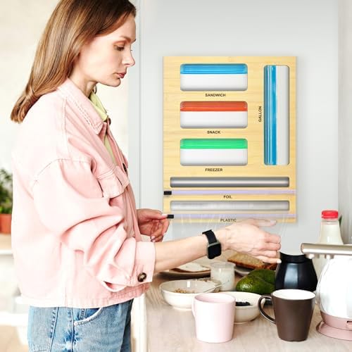 MSJGA Magnetic Food Bag Storage Organizer for Drawer or Refrigerator - Image 5