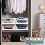 Sorbus Stackable Closet Organizer, Open-Front Shelf Bins (4 Small) - Image 5