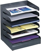 Safco Desk Organizer, 6 Shelves, Office and Classroom Mailbox, Mail Sorter, Commercial Grade Steel, Black by SafcoProducts