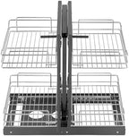 VEVOR Min 15" W Opening Blind Corner Pull Out Organizer, 2 Tier 4 Shelf Kitchen Cabinet Organizer, Chrome Carbon Steel Storage Basket, Slide Out Storage Organizer, Left & Right Open Compatible by VEVOR