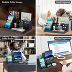 Desk Caddy with Fast Wireless Charger,Pen Holder Charging Station Organizer - Image 3