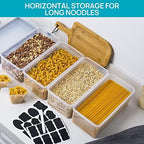 Vtopmart Pasta Storage Containers, 4 Pack, 3.2L Airtight Canisters - Image 3