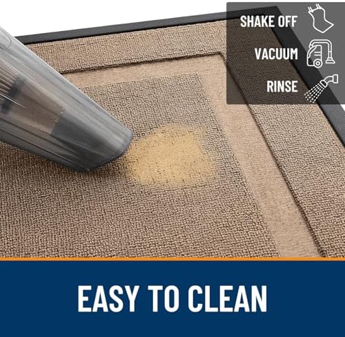 OLANLY Front Door Mat Outside 47x23, All-Season Heavy-Duty Rubber Doormat - Image 5