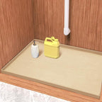 URMONA Waterproof Silicone Under Sink Mat 31'' x 22'' Shelf Liner for Kitchen and Bathroom, Cabinet and Counter Protector, Storage and Organizers, Litter Mat, Pet Cat Puppy Essentials(Khaki) by URMONA
