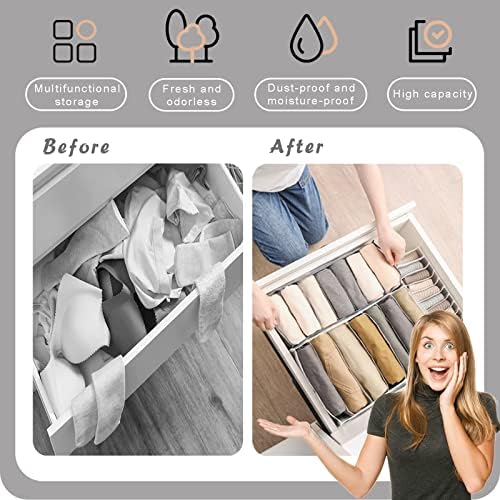 9 Pack Wardrobe Clothes Organizer for Drawers, Underwear Storage Organizer - Image 3