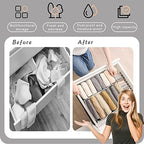 9 Pack Wardrobe Clothes Organizer for Drawers, Underwear Storage Organizer - Image 3