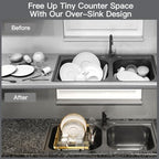 MAJALiS Gold Expandable Dish Drying Rack Over The Sink with Anti Slip Grip - Image 2