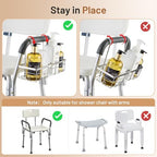 DELLAN Hanging Shower Caddy, Shower Rack with Hooks for Bath Chair & Shower - Image 3