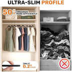 Sishynio Velvet Shirt Hangers 30 Pack, Slim Felt Hangers Black - Image 6