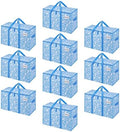 VENO 10 Pack Heavy Duty Moving Bags, Extra Large Storage Bags with Reinforced Handles & Strong Zippers, Foldable & Reusable Moving Box Alternative for Clothes & Dorm Storage by Veno