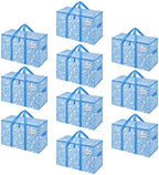 VENO 10 Pack Heavy Duty Moving Bags, Extra Large Storage Bags with Reinforced Handles & Strong Zippers, Foldable & Reusable Moving Box Alternative for Clothes & Dorm Storage by Veno