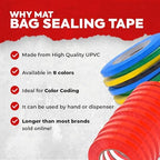MAT Food Saver UPVC Tape Dark Green - 3/8 x 180 yds. (Pack of 10) Poly Bag Sealing Tape for Wrapping, Packaging, and Airtight Food Storage - Image 2