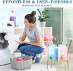 Glass Laundry Detergent Dispenser- 1 Gallon Glass Fabric Softener Dispenser with Leak-Proof Stainless Steel Faucet & Stand. Large Laundry Soap Container for Washer Room Organization &Storage - Image 4