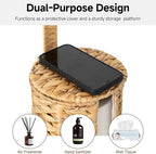 StorageWorks Toilet Paper Holder Stand with Covered, Toilet Paper Stand - Image 6