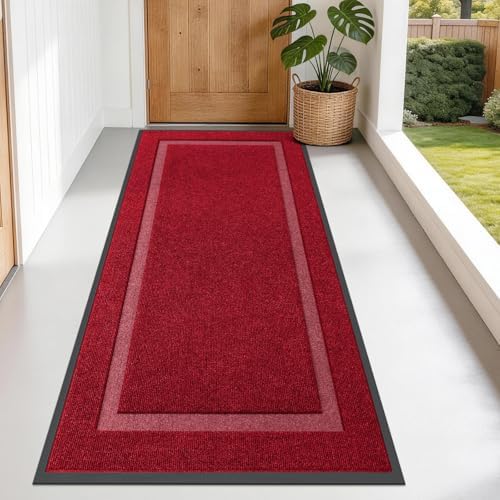 OLANLY Front Door Mat Outside 71x34, All-Season Heavy-Duty Rubber Doormat by OLANLY