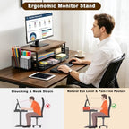 Monitor Stand Riser with Storage Drawer, Desk Organizer - Image 5