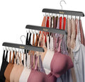 3 Pack Tank Top Hangers Space Saving, Bra Hangers for Closet Organizer, Bra Organizer for Closet, Space Saving Organizers and Storage for Dorm & Apartment for Tankto (Black) by Unknown