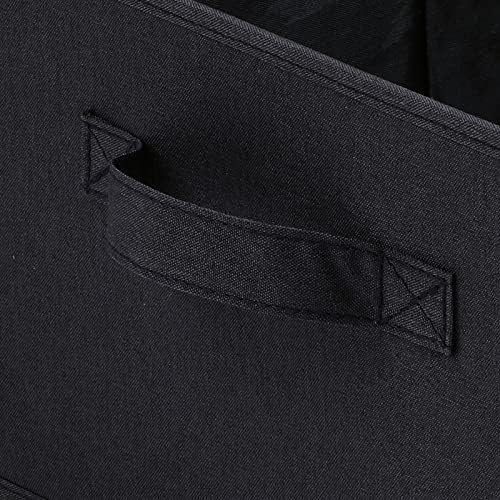 HOONEX Storage Bins with Lids for Organizing, Pack of 2, Storage Boxes with 2 Carrying Handles and Sturdy Heavy Cardboard, 16.5" L x 11.8" W x 7.5" H for Shoes, Books, Clothes, Black - Image 6