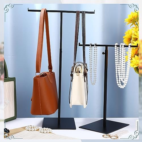 Leinuosen 4 Pcs Tabletop Purse Display Stand Metal T Bar Display - Image 5