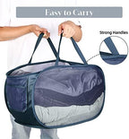 6 Pcs Durable Collapsible Laundry Baskets, Foldable Laundry Basket Large Opening, Pop Up Laundry Hamper with Pocket, Clothes Hamper with Handles for Laundry, Bathroom, Kids Room, Dorm or Trave - Image 5