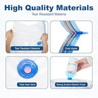HOUSE DAY 22 Pack Vacuum Seal Bags For Clothing Travel, 80% Space Saving Travel Vacuum Bags with Electric Pump, Vacuum Storage Bags For Clothes, Comforters, Blankets, Moving, Storage & Organization - Image 4