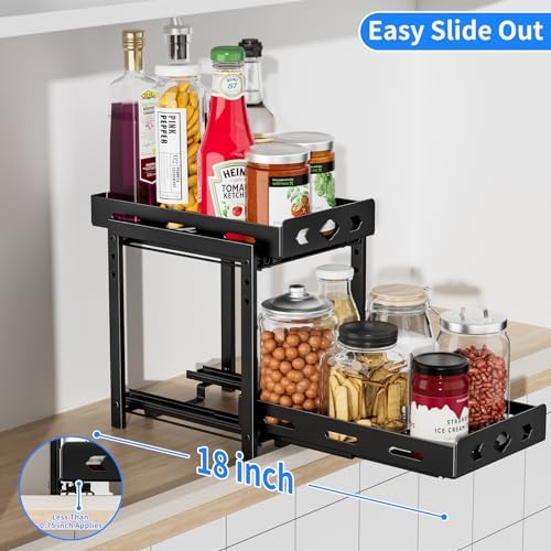 BOIVSHI Spice Rack Organizer for Cabinet, 7.5''Wx10.8''Dx9.2''H - Image 2