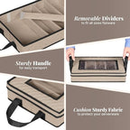 Flatware Storage Case 5 Compartments Silverware Container Box, Brown - Image 3