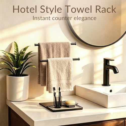 NADAMOO Standing Towel Rack for Bathroom, Adjustable Hand Towel Holder - Image 2
