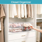 Vtopmart 8 Pack Large Clear Stackable Storage Drawers for Closet, Pantry - Image 6