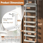 Over the Door Pantry Organizer, 8-Tier Heavy-Duty Door Spice Rack with Mesh Baskets, Height Adjustable & Anti-Swing Design, Pantry Door Organizers and Storage for Kitchen, Bathroom - Image 2