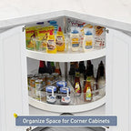 Leeden Lazy Susan Cabinet Organizer, 1/8 Wedge Bins for 32in, 8 Pack - Image 6