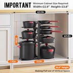 MUDEELA 8-Tier Heavy-duty pan organizers inside cabinet, 20.8" H Black - Image 2