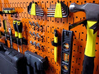 Wall Control Pegboard 16in x 32in Horizontal Orange Metal Pegboard Tool Board Panel - Image 2