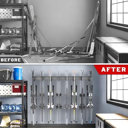 Ultrawall Ski Rack, Wall Mounted Ski Storage Rack, Garage Skis Holder - Image 7