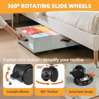 Under Bed Storage with Wheels, Dorm Room Organizer for Clothes Shoes Toys - Image 2